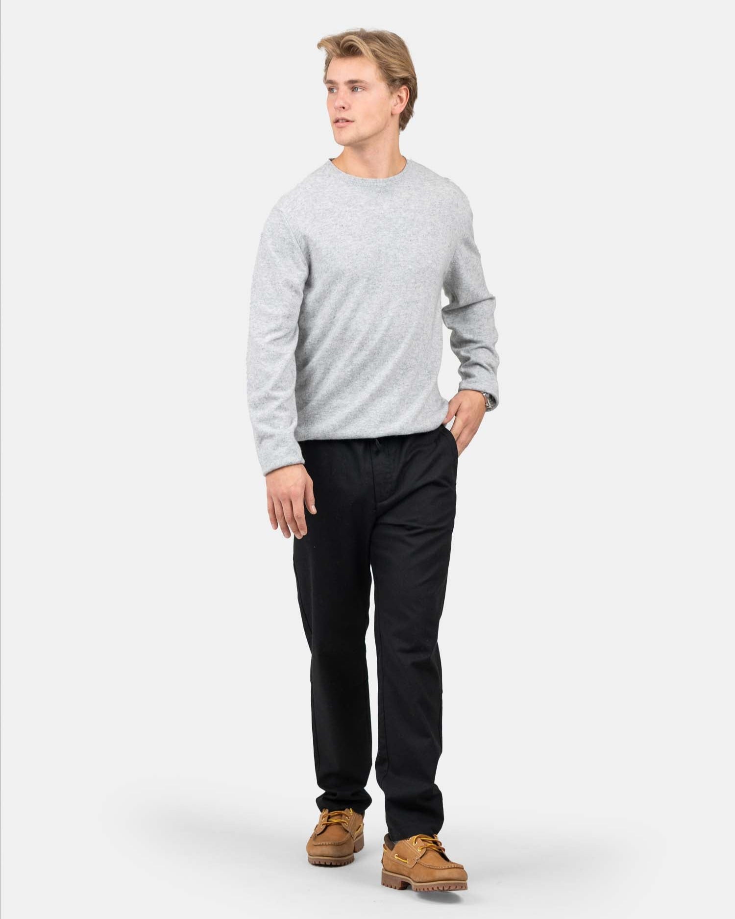 Heavyweight Hørbukser Sort | Skagen - clothing.dk